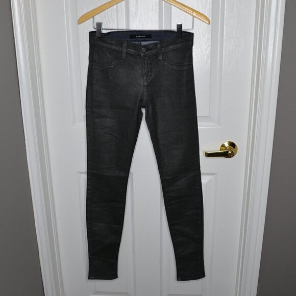 J Brand Super Skinny Coated Jeans in Moonwalk Sz 26 - Picture 2 of 9